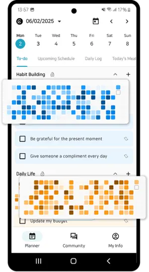 G-Planner screenshot example (mobile)